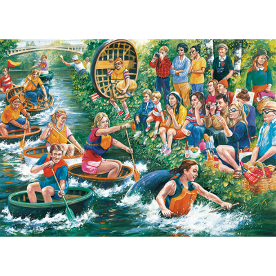 Falcon De Luxe: The Coracle Regatta - 1000 Piece Jigsaw Puzzle