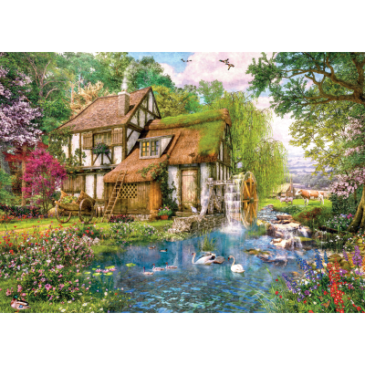 Falcon De Luxe: Waterside Cottage - 1000 Piece Jigsaw Puzzle